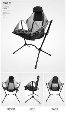 Cadeiras exteriores de acampamento da lua da praia do metal