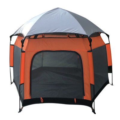 การระบายอากาศโพลีเอสเตอร์เต็นท์ตั้งแคมป์กลางแจ้ง Sun UV Protecting Childrens Pop Up Play Tent