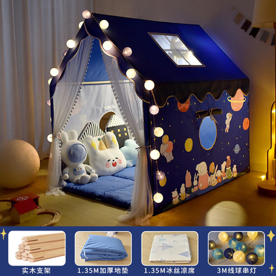 چادر بازی سرپوشیده آکسفورد 210D با چراغ‌ها در فضای باز کودکان و نوجوانان خانواده بازی مردم خانه