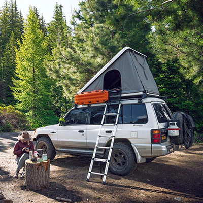 barraca superior de acampamento do telhado da pessoa de SUV 4 do abrigo da barraca do carro da dobradura da liga 75kg de alumínio