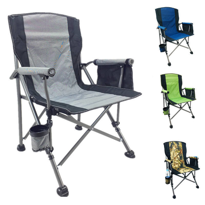 3C Square Camping เก้าอี้กลางแจ้งเก้าอี้ชายหาดพร้อมที่วางแก้วที่วางแขน 130kg