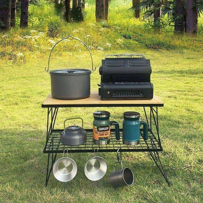 Park Anti Scalding Portable Folding Camping Table ความสูง 25 ซม. พับบาร์บีคิว