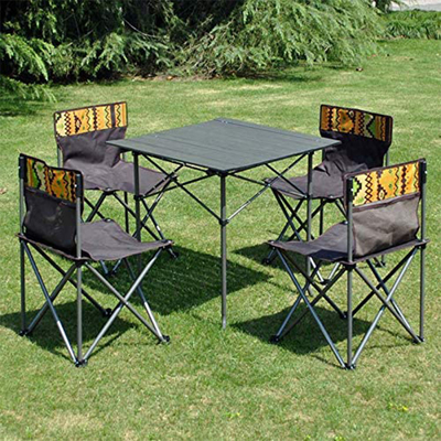 Tabella di picnic piegante di alluminio 17.19LBS con la Tabella e le sedie di picnic leggere di 4 sedili