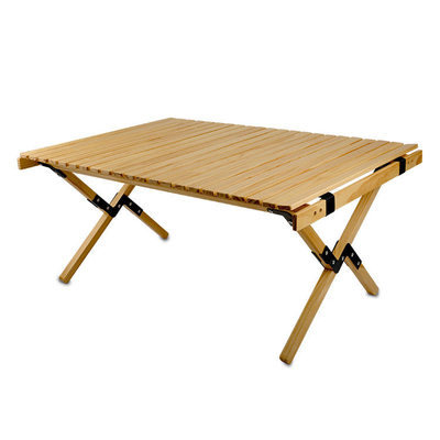 3C KingGear طاولة شاطئ خشبية فاخرة محمولة خارجية قابلة للطي للتخييم والنزهات