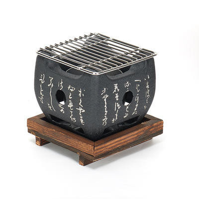 fogão superior de Mini Japanese Korean Bbq Grill da grade do fogão interno sem fumaça do quadrado 1.2kg