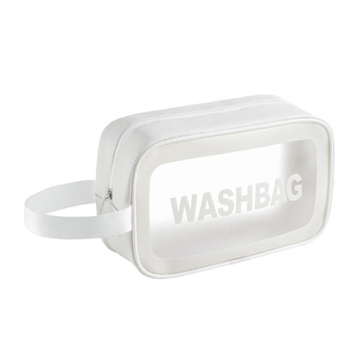防水ポリ塩化ビニール透明な旅行洗面用品袋のポータブルはオルガナイザーに化粧箱を構成する