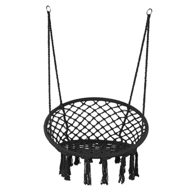 Cadeira dobrável de acampamento exterior da rede do balanço do macramê da rede da corda de 80 x de 60cm