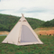 1000 मिमी कैम्पिंग कपास कैनवास तम्बू 3 से 4 लोग पिरामिड आकार तम्बू चंदवा शिखर