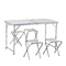 3つの位置アルミニウム折る屋外棒テーブルおよび腰掛けのキャンプのテーブルおよび4脚の椅子