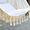 白いマクラメのふさの寝室の振動椅子の屋内寝室のための掛かるハンモックの椅子