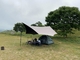 黒いコーティングの携帯用日焼け止めのおおいの屋外の防水テント小屋ODM